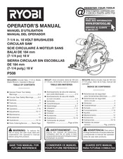 Ryobi P508 Manual Del Operador