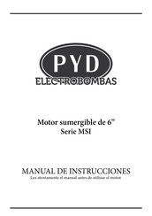 PYD Electrobombas MSI Serie Manual De Instrucciones