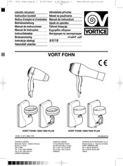 Vortice VORT FOHN Serie Manual De Instrucciones