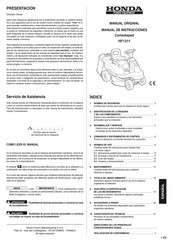 Honda Power Equipment HF1211 Manual De Instrucciones