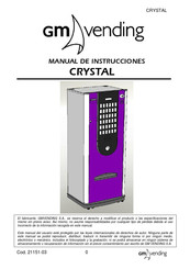 GM VENDING CRYSTAL Manual De Instrucciones