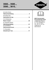 MESTO 3615 Serie Instrucciones De Uso