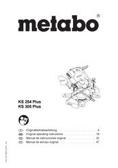 Metabo KS 254 Plus Manual De Instrucciones