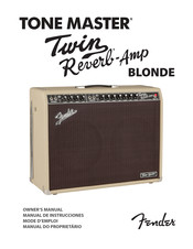 Fender TONE MASTER Twin Reverb-Amp BLONDE Manual De Instrucciones