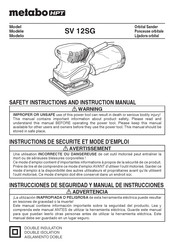 Metabo HPT SV 12SG Instrucciones De Seguridad Y Manual De Instrucciones