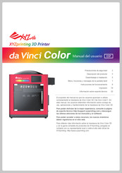 XYZprinting da Vinci Color Manual Del Usuario