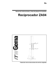 ITW Gema ZA04 Serie Manual De Instrucciones Y Lista De Piezas De Recambio