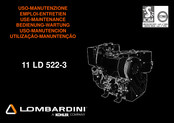 Kohler Lombardini 11 LD 522-3 Manual Uso Y Mantenimiento