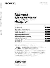 Sony BKM-FW31 Manual De Instrucciones