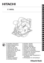 Hitachi Koki C 18DGL Instrucciones De Manejo