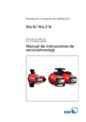 KSB Rio N 25-70 Manual De Instrucciones De Servicio/Montaje