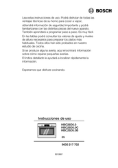 Bosch HBC26D5.0C Instrucciones De Uso