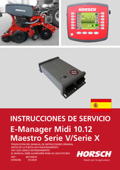 horsch E-Manager Midi 10.12 Maestro V Serie Manual De Instrucciones