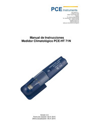 PCE Instruments PCE-HT 71N Manual De Instrucciones