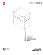 ACCO GBC WIRE BINDER G1 Manual De Instrucciones De Operación