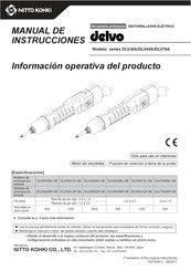 Nitto Kohki delvo DLV70A Serie Manual De Instrucciones