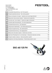 Festool DSC-AG 125 FH Manual De Instrucciones
