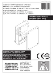 BFT COMPASS SC-USB Instrucciones De Uso Y De Instalacion