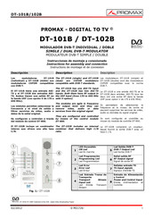 Promax DT-102B Instrucciones De Montaje Y Conexionado