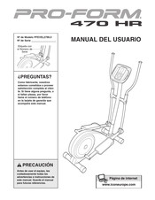 Pro-Form 470 HR Manual Del Usuario