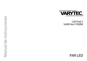 thomann VARYTEC LED Pad 5 5x8W 4en1 RGBW Manual De Instrucciones