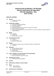 UNI Geräte 40-EVSO Instrucciones De Manejo Y De Montaje