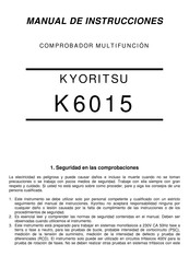 KYORITSU K6015 Manual De Instrucciones