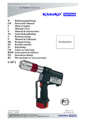 Klauke TEXTRON UAP 2 Manual De Instrucciones