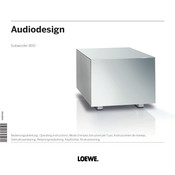 Loewe Audiodesign Subwoofer 800 Instrucciones De Manejo