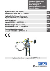 WIKA CPP1000-H Manual De Instrucciones