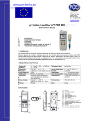 PCE Instruments PCE-228 Instrucciones De Uso