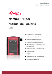 Exyz printing da Vinci  Super Manual Del Usuario