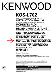 Kenwood KOS-L702 Manual De Instrucciones