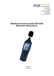 PCE Instruments PCE-322A Manual De Instrucciones