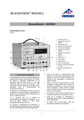 3B Scientific Physics U8530501 Instrucciones De Uso