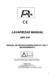 ROSAUTO 510 Manual De Instrucciones Para El Uso Y Mantenimiento