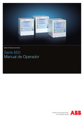 ABB Relion 650 Serie Manual De Operador