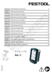 Festool SYSLITE KAL II Manual De Instrucciones