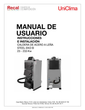 RECAL UniClima STEEL EKO B-30 Manual De Usuario