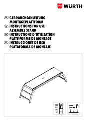 Würth ARBPLTFORM-ALU-1,7X0,5M Instrucciones De Uso