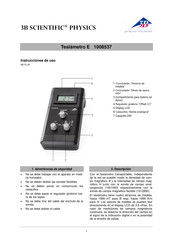 3B SCIENTIFIC PHYSICS E Instrucciones De Uso