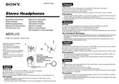 Sony MDR-J10 Manual De Instrucciones