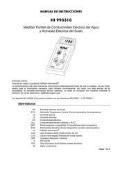 Hanna Instruments HI 993310 Manual De Instrucciones