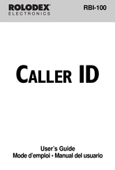 ROLODEX ELECTRONICS CALLER ID RBI-100 Manual Del Usuario