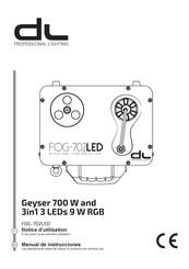 DL Geyser 700 W and 3in1 3 LEDs 9 W RGB Manual De Instrucciones