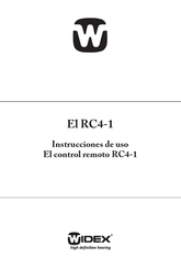 Widex RC4-1 Instrucciones De Uso