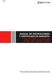 ZANTIA Artemis L Manual De Instrucciones