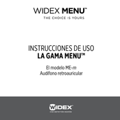 Widex Menu serie Instrucciones De Uso