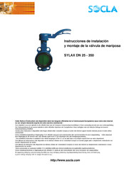 Socla SYLAX DN 200 Instrucciones De Instalación Y Montaje