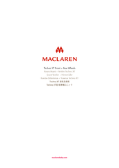 Maclaren Techno XT Manual De Instrucciones